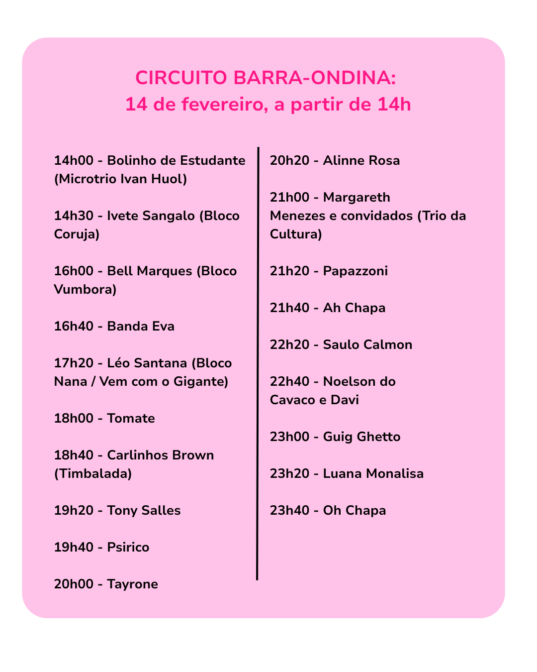 programacao carnaval salvador 2026