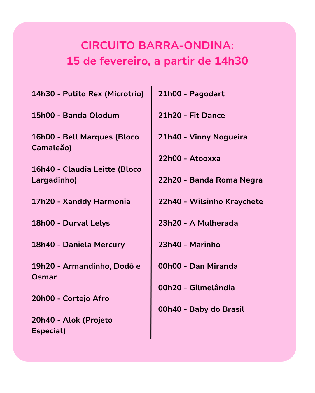 programação carnaval salvador 2026