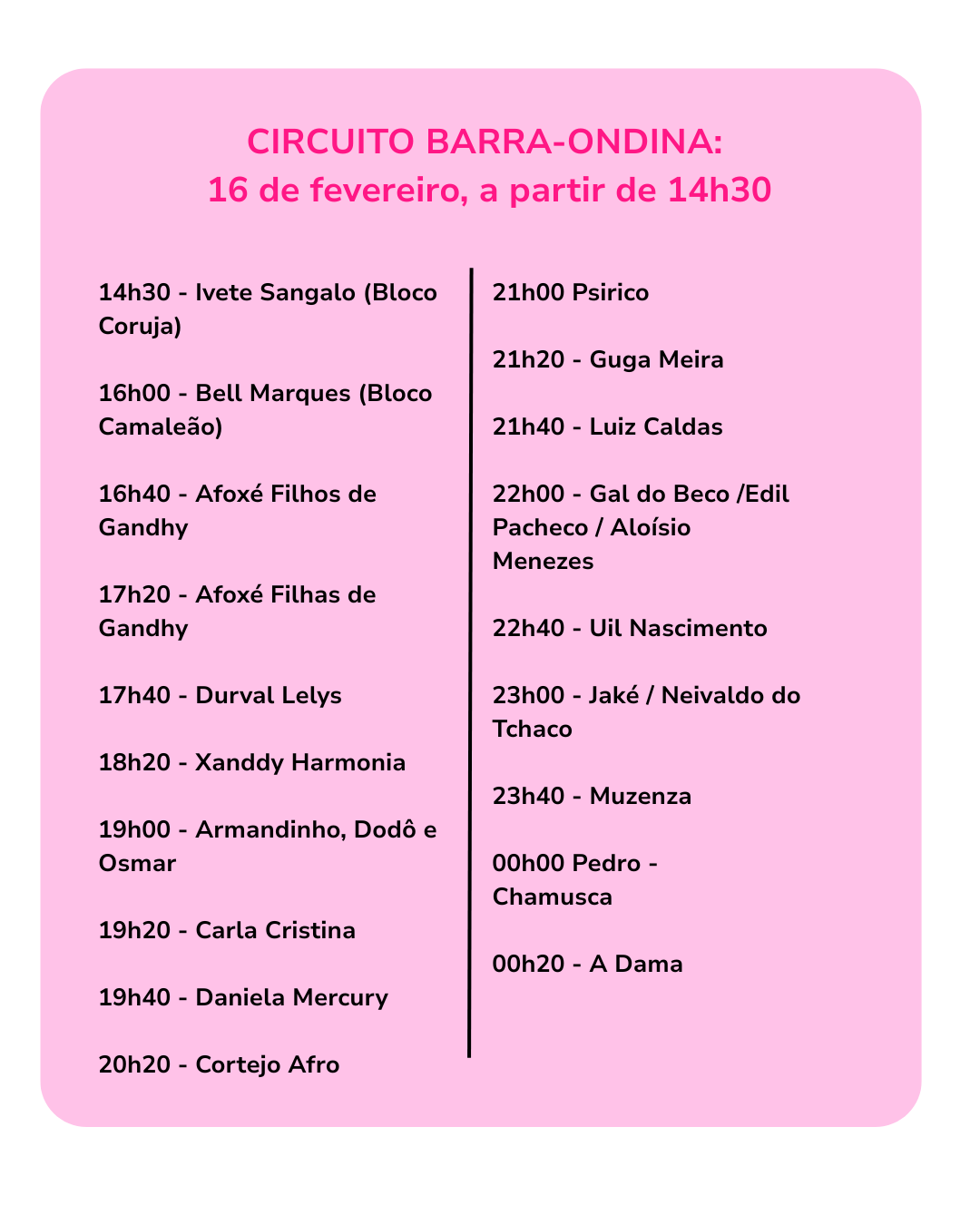 programacao salvador carnaval 2026
