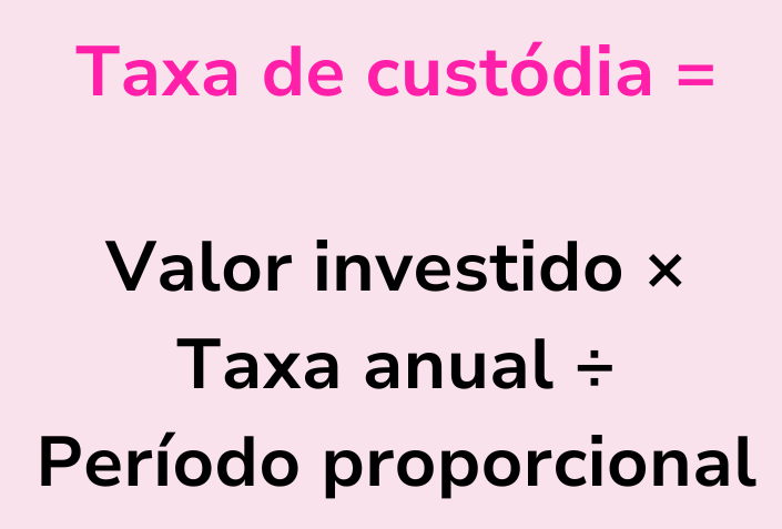 Taxa de custódia.
