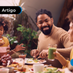 Almoço em família na Páscoa.