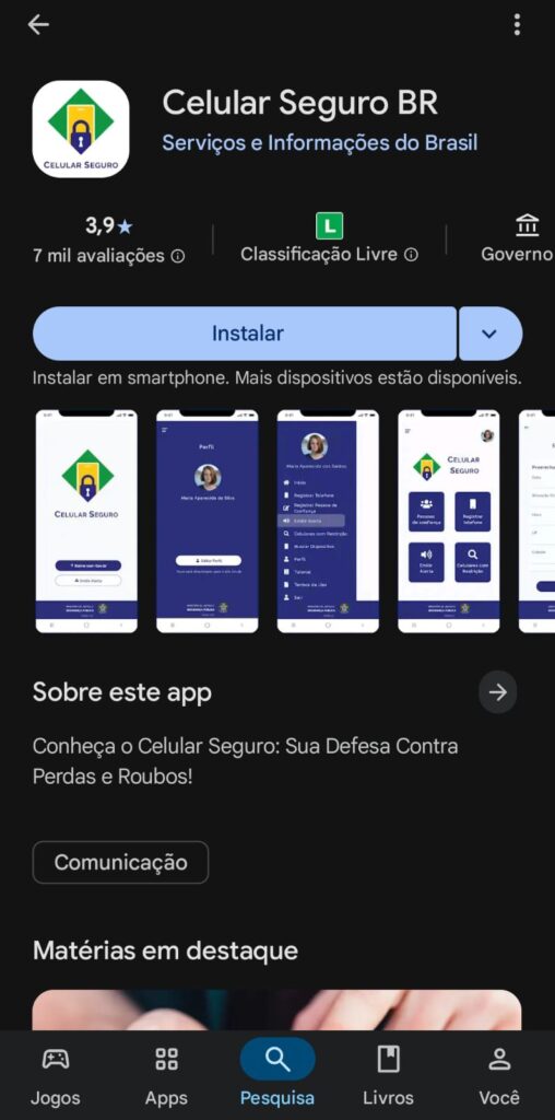 Programa de celular.