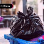 Sacos de lixo em depósito.