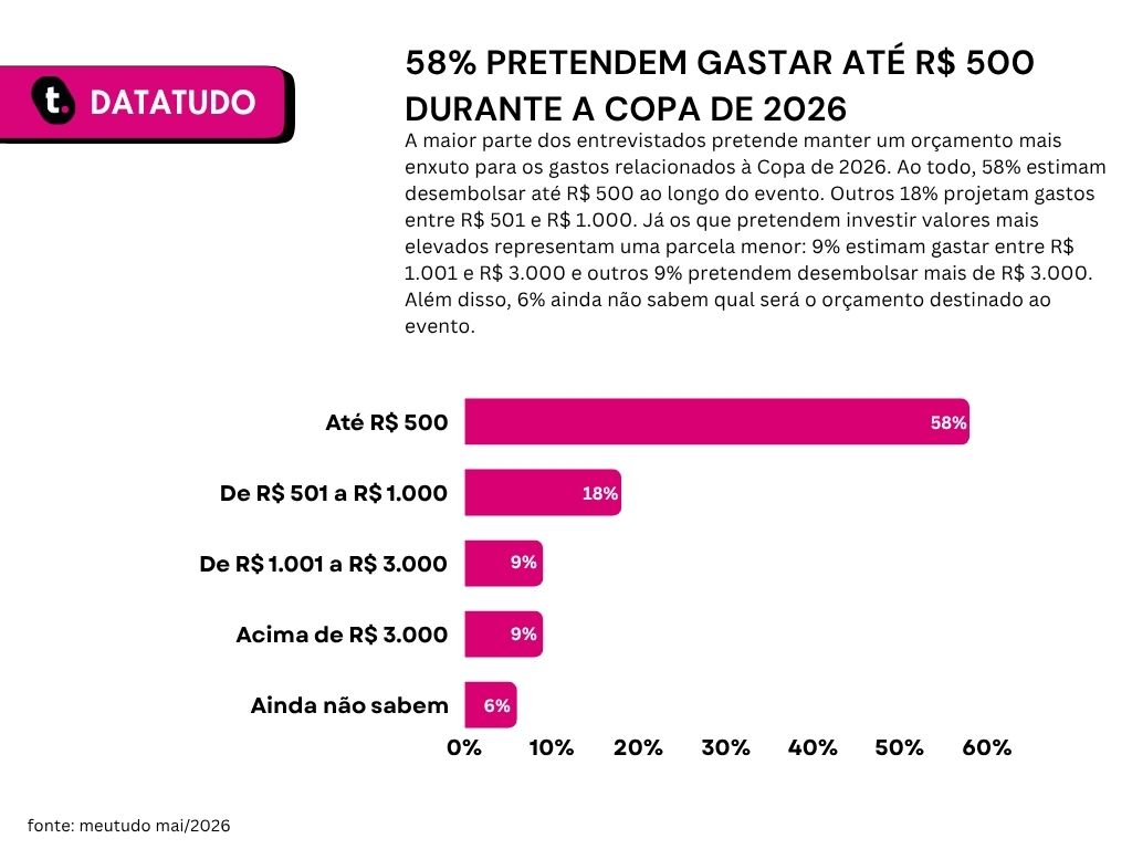 Gráfico com resultado de pesquisa realizada no blog da meutudo sobre gastos com copa do mundo.