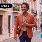 Demonstração de um homem passeando em Portugal.