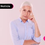 Idosa pensando sobre aposentadoria.