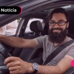 Motorista feliz com financiamento do Move Brasil.
